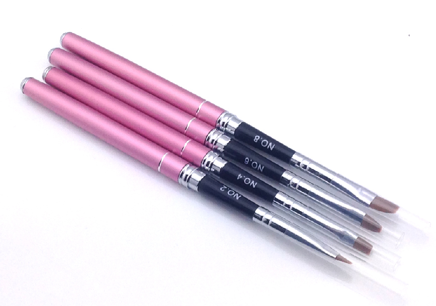 Fém zselé ecset lapos -G2 pink