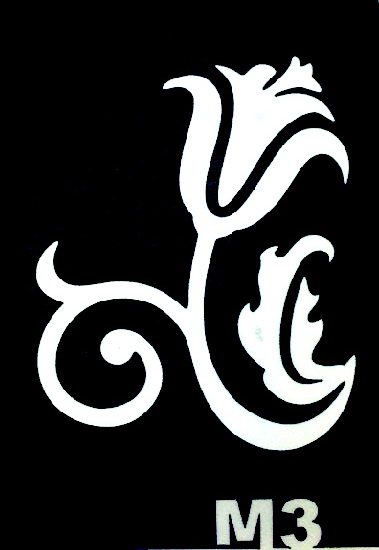 Csillám tetováló sablon 5x8cm TS-M3