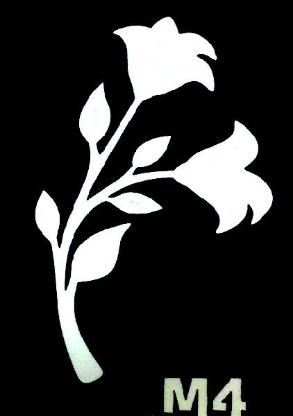Csillám tetováló sablon 5x8cm TS-M4