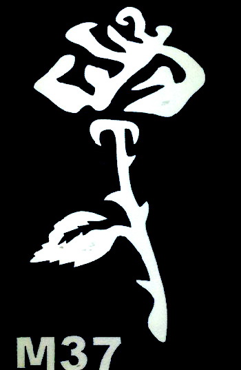 Csillám tetováló sablon 5x8cm TS-M37