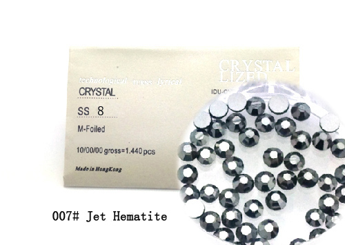 Strasszkő SS8-1440db-007 Jet Hematite