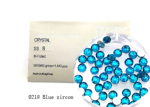 Strasszkő SS8-1440db-021 Blue zircon