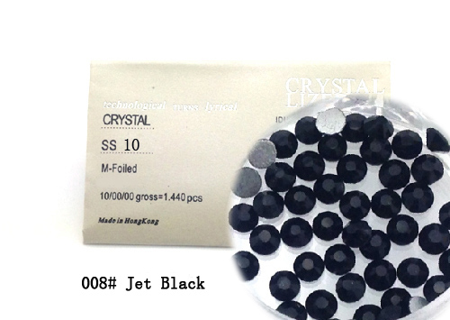 Strasszkő SS10-1440db-008 Jet Black