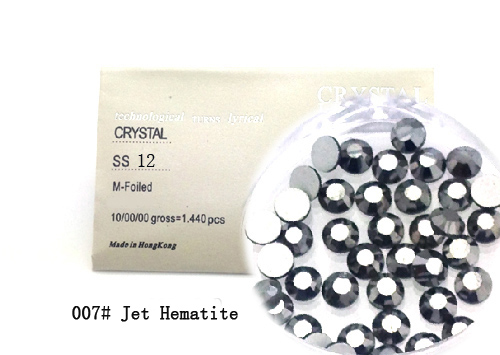 Strasszkő SS12-1440db-007 Jet Hematite