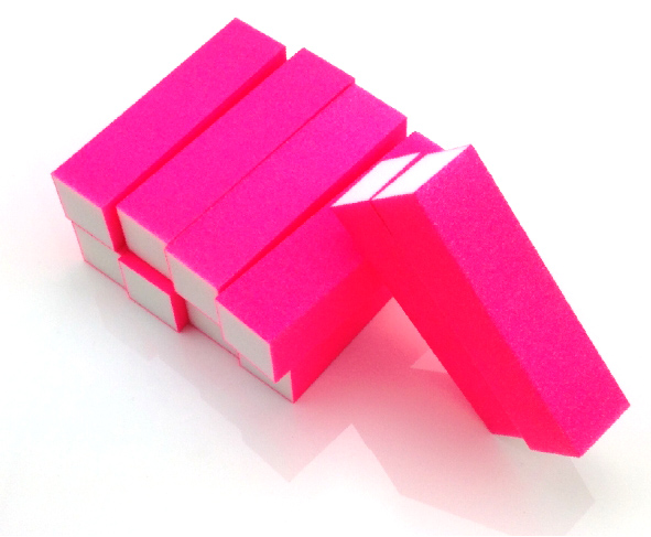 4 Way Nail Buffer ,NEON Pink