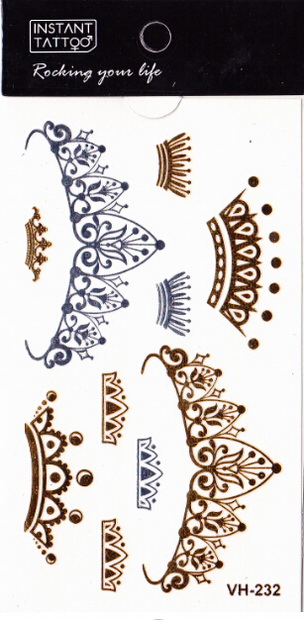 Metál tetoválás matrica 6.5cmX11cm  VH232