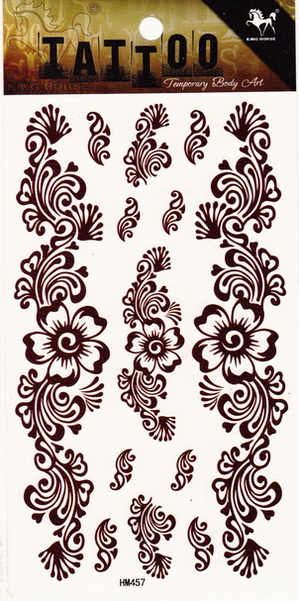 Henna tetoválás matrica 10cmX17cm HM457