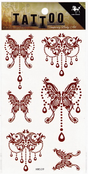 Henna tetoválás matrica 10cmX17cm HM539