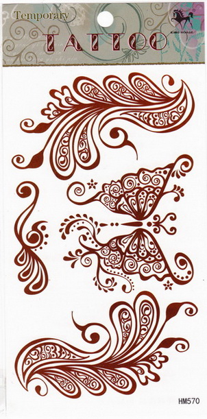 Henna tetoválás matrica 10cmX17cm HM570