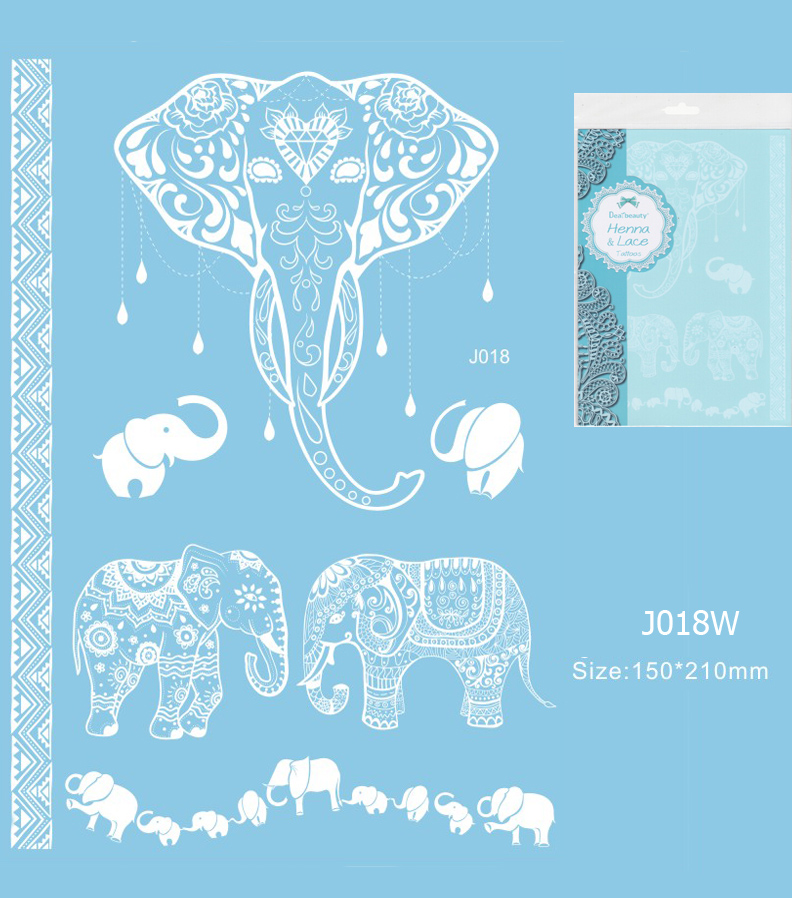 Henna tetoválás matrica 15cmX21cm J018W