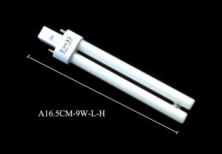365nm UV cső,Trafós,  A16.5cm-9w-L-H