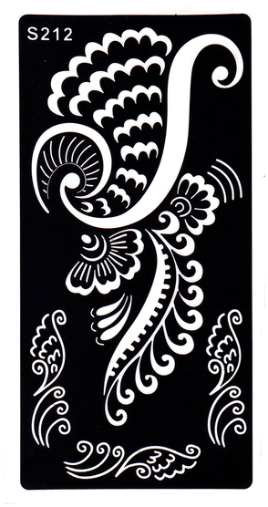 Henna tetováló sablon 10cmX18cm