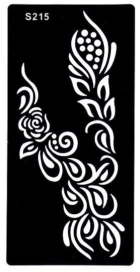 Henna tetováló sablon 10cmX18cm