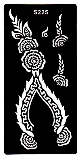 Henna tetováló sablon 10cmX18cm