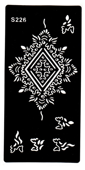 Henna tetováló sablon 10cmX18cm