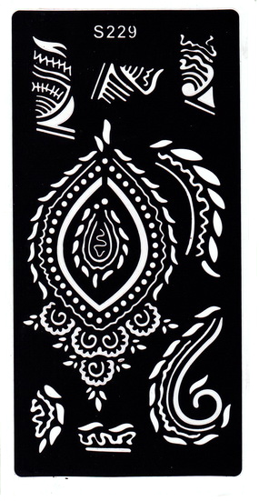 Henna tetováló sablon 10cmX18cm