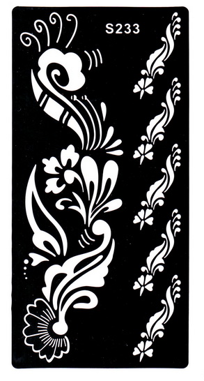 Henna tetováló sablon 10cmX18cm