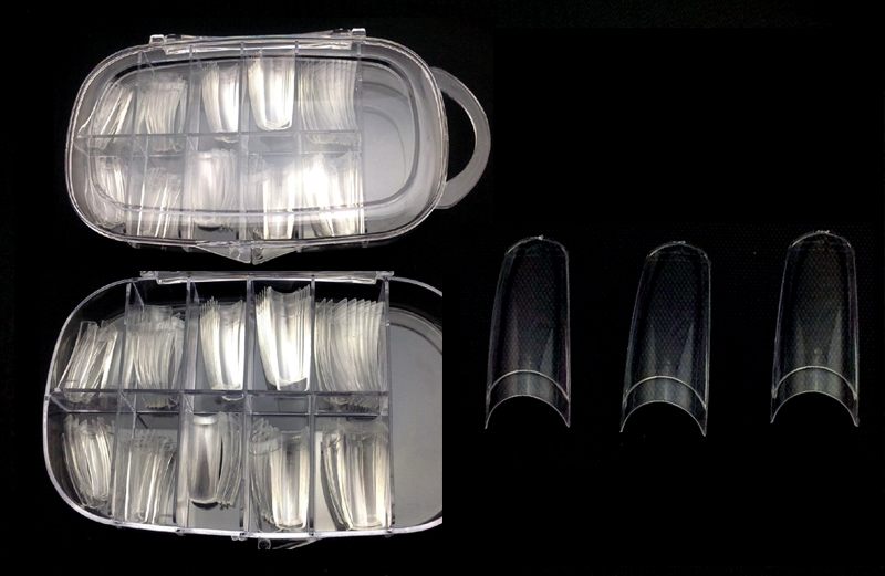 Műköröm Tip 100db,Francia Tip,Átlátszó