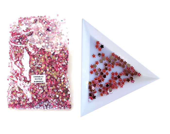 3mm virág kövek,10000db/cs,Rose