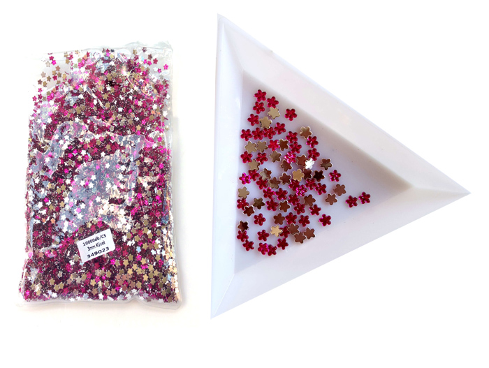 3mm virág kövek,10000db/cs,Fuchsia