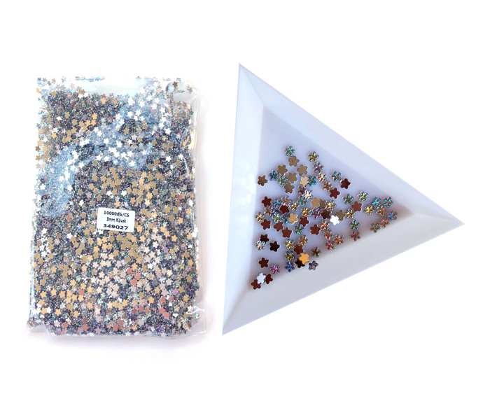 3mm virág kövek,10000db/cs,Crystal AB