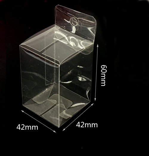 Átlátszó műanyag doboz 42mmx42mmx60mm