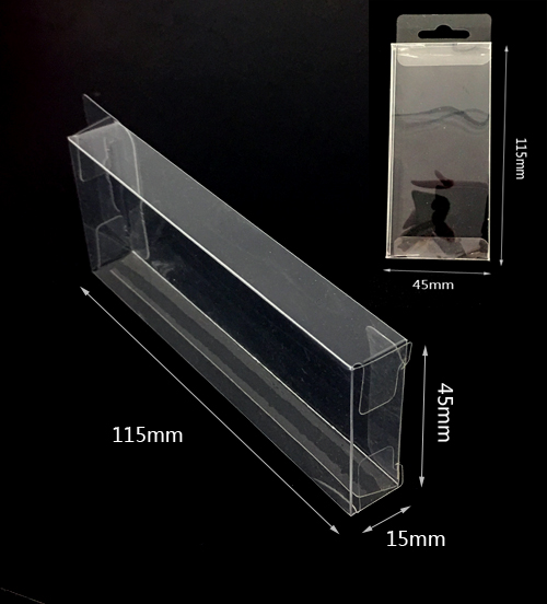 Átlátszó műanyag doboz115mmx15mmx45mm