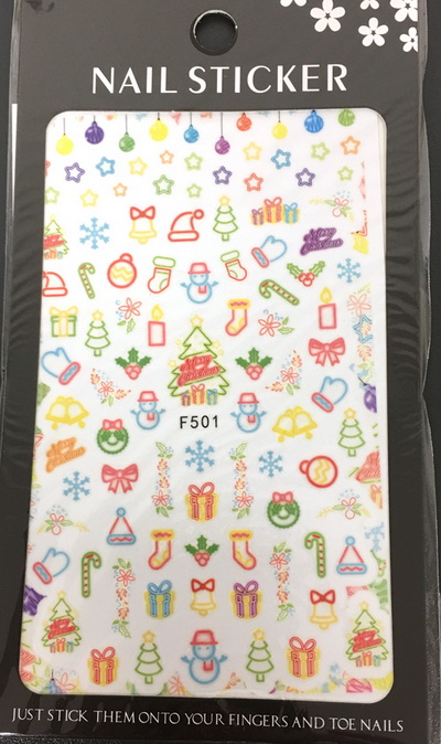 Karácsony Köröm  matrica ,öntapadós,F501