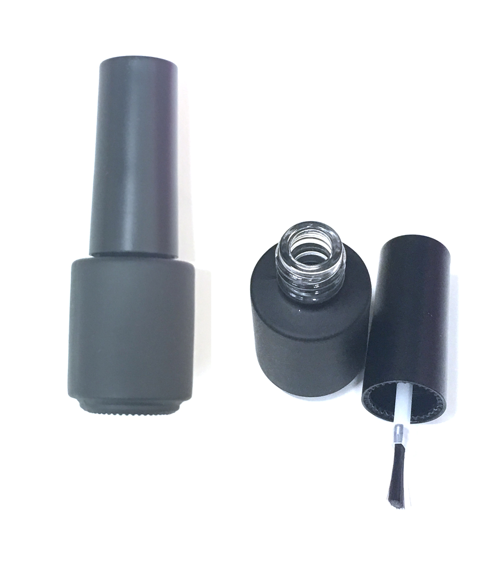 Körömlakk fekete üveg+kupak+ecset, DH1#-5ml