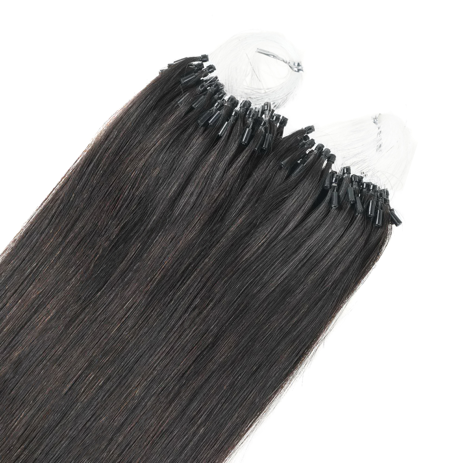 Loops hair extension，100% eredeti haj 100gr，color 0#（natural），