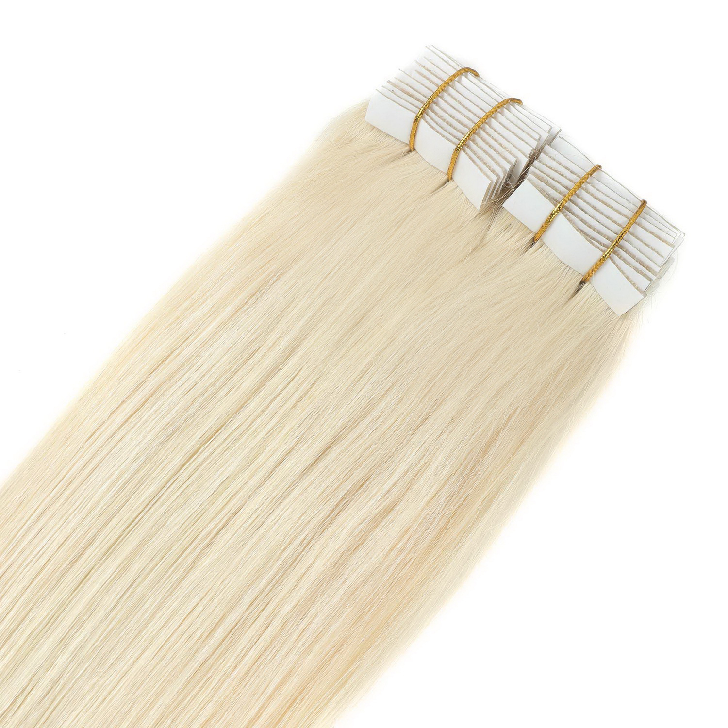 PU Hand knot tape hair，100% eredeti haj 100gr，color 60#，