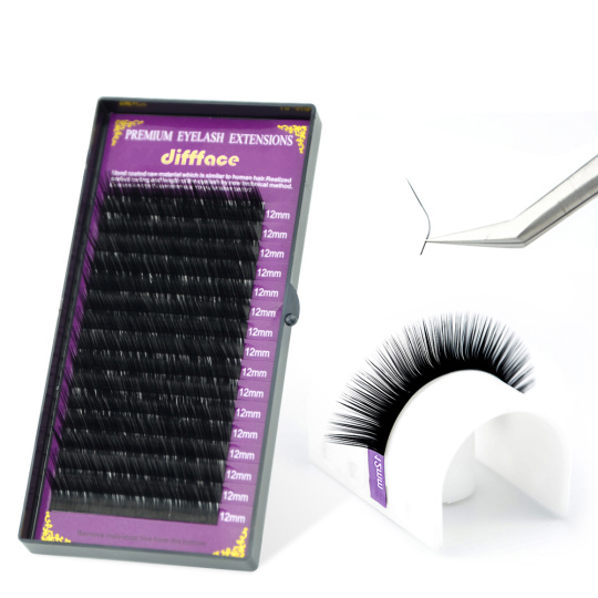 Műszempilla-Szálas, Black/0,1mm/B-ív/16soros