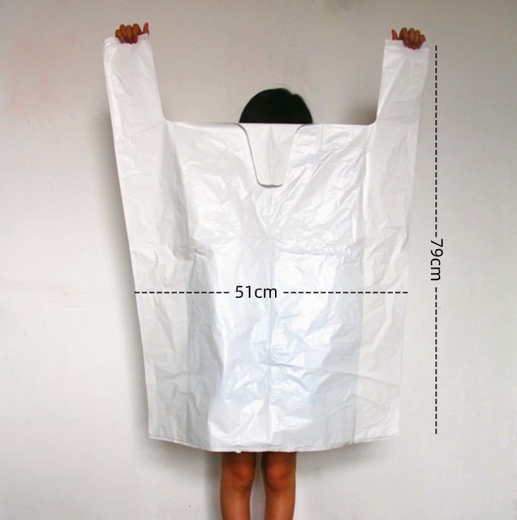 Vastag fehér műanyag zacskó,51cm*79cm, 50db-os