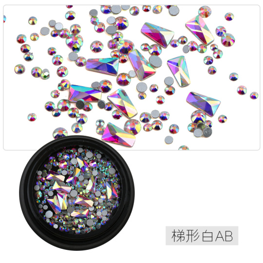 Mix kövek, Nagy trapéz alakú kő 10db+150db kis kő EZÜST HOLOGRAM