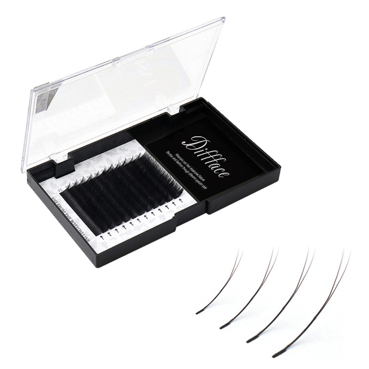 Elipszis műszempilla-lapos,Black/0,15mm/D-ív/12soros