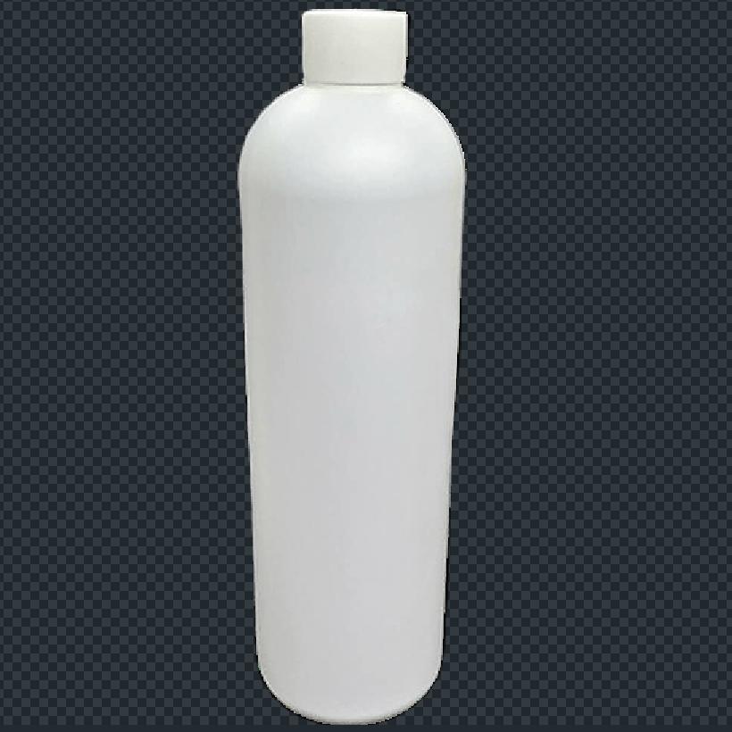 Műanyag folyadék flakon 500ml_sima csavaros kupak（HDPE)_feher