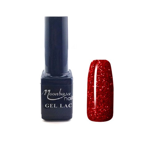 One step géllakk 5ml #260 Tűzpiros sárga csillámporral