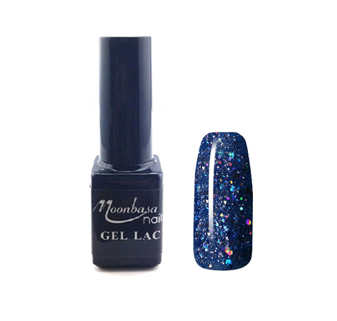 One step géllakk 5ml #262 Sötétkék szivárvány glitterrel