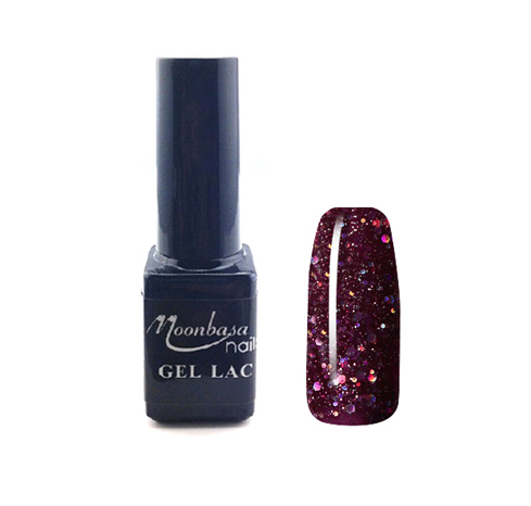 One step géllakk 5ml #264 Sötétbordó szivárvány glitterrel