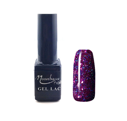 One step géllakk 5ml #265 Sötétlila szivárvány glitterrel