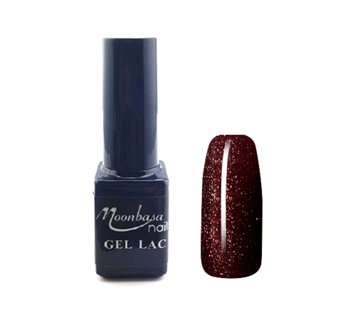 One step géllakk 5ml #267 Bársonyfekete bordó csillámporral
